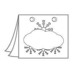 weather report with cloud icon over white background vector illustration