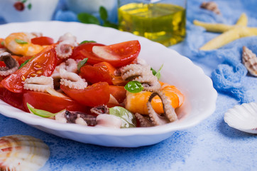 Salad with seafood