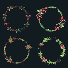 Christmas elements  pattern background