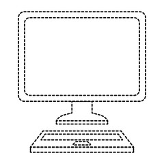 desktop computer isolated icon vector illustration design