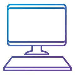 desktop computer isolated icon vector illustration design