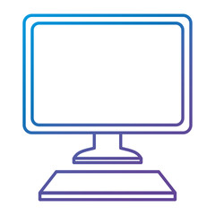 desktop computer isolated icon vector illustration design
