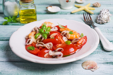 Salad with seafood