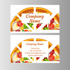 Two business card template for Pizza Delivery.