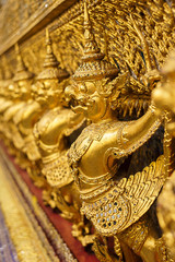 Golden Garuda in Wat Phra Kaew Grand Palace of Thailand.
