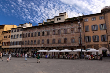 Fototapeta na wymiar At Piazza di Santa Croce, Florence
