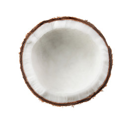 Coconut. Half isolated on white background