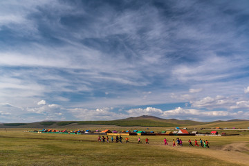 Children's sports festival in Tsagaan-Nuur village