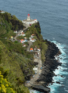 lighthouse on a cliff san miguel azores