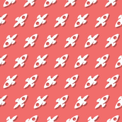 Fototapeta premium Space Rocket Universe Explorers Seamless Adventure Pattern