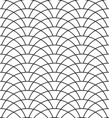 Vector seamless pattern. Modern stylish texture. Repeated geometric pattern with fragments of a circle