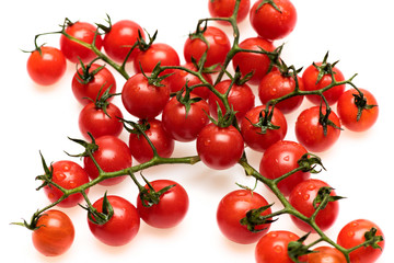 Vegetables and vegetarian diet concept. Bunch of cherry tomatoes