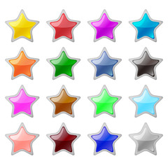 滑らかでカラフルな星（16セット）
