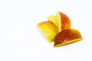 Apple sliced isolated on white background - concept fruit easy to eat.