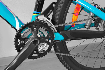 mountain bike rear wheel and front gear