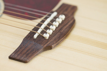 Fototapeta premium Close up image of acoustic guitar