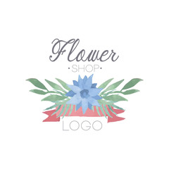 Flower shop colorful logo