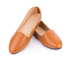 Leather shoes isolated on white background