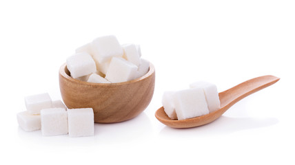 sugar cube on white background