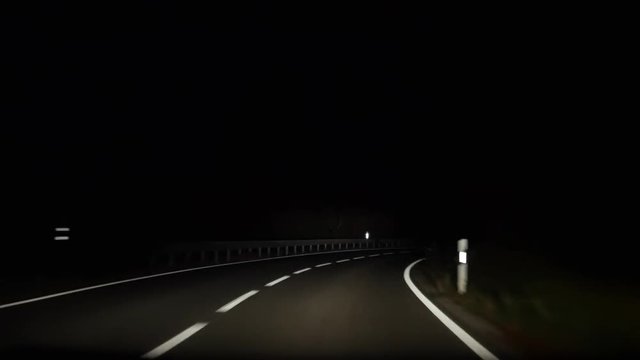 Fast driving on night road