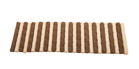 wafer rolls with chocolate isolated