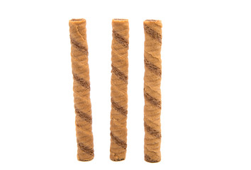 waffle rolls isolated