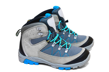 Boots for trekking isolate