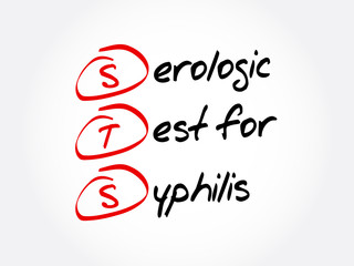 STS - Serologic Test for Syphilis acronym, concept background