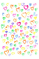 Abstract Valentine's Day hearts.
