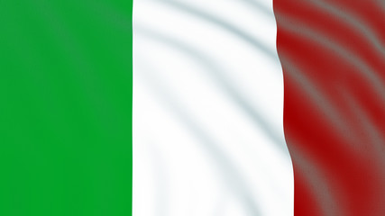 Bandera de Italia. 3D.