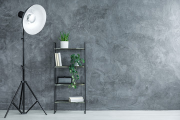 Designer lamp in open space