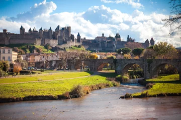 Papier Peint photo Travaux détablissement Fortified city of Carcassonne