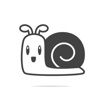 Snail icon vector transparent