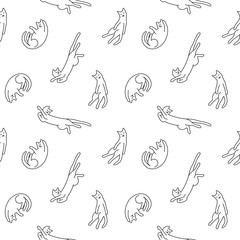 cats seamless pattern
