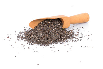 chia seeds isolated on white