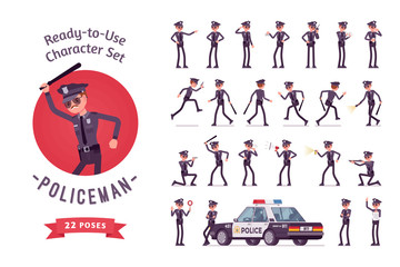 Policeman character creation set