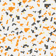 Naklejka premium Seamless Pixel Art Elements of Design