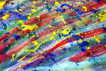 Paint, yellow spots, watercolor hues, abstract colorful image
