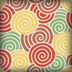 abstract colorful curve and around circle, embossed shadow, background vector