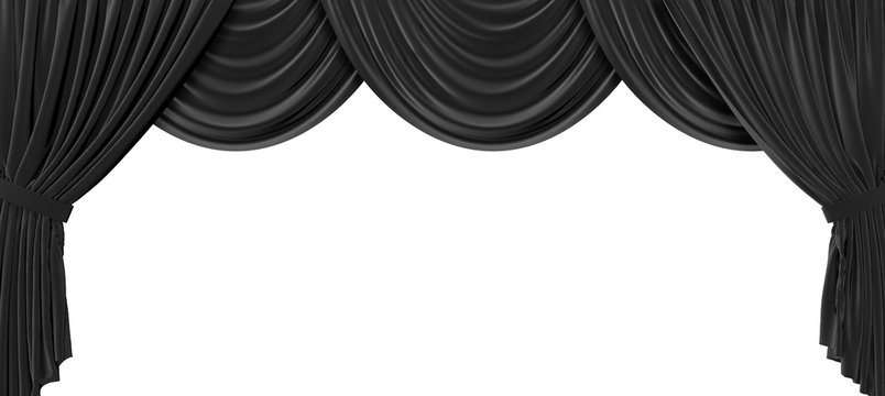 Premium Photo  Black curtain drape wave with studio lighting wallpaper  background texture detail