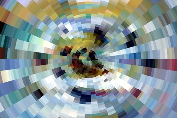 Silver violet yellow gray sparkling shapes, hypnotic design