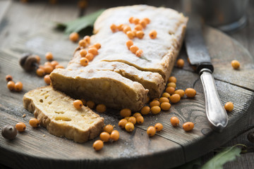 Christmas cake with sea-buckthorn
