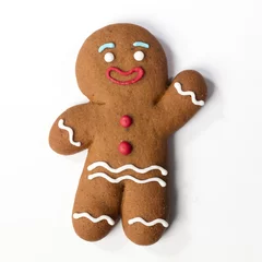 Fototapeten Christmas Gingerbreads cookie isolated © alexeysulima11