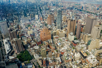 Aerial view at New York City, USA