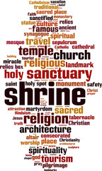 Obraz premium Shrine word cloud