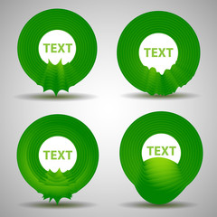  Abstract Speech Bubble Design Set