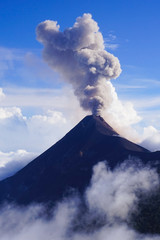 View from Acatenango volcano ,Guatemala