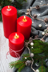 Christmas decoration with candle