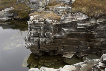 A slate cliff