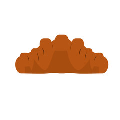 Croissant isolated on white background, Vector illustration